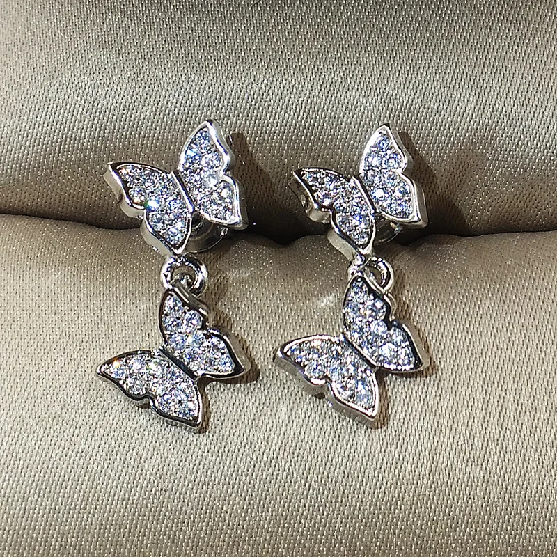 Rhodium Plated White Copper 2020 New Women Fashion Jewelry Gold Rose Gold Zircon Stone Cute Butterfly Stud Earring, Butterfly earrings
Rhodium Plated White Copper 2020 New Women Fashion Jewelry Gold Rose Gold Zircon Stone Cute Butterfly Stud Earring, Butterfly earrings