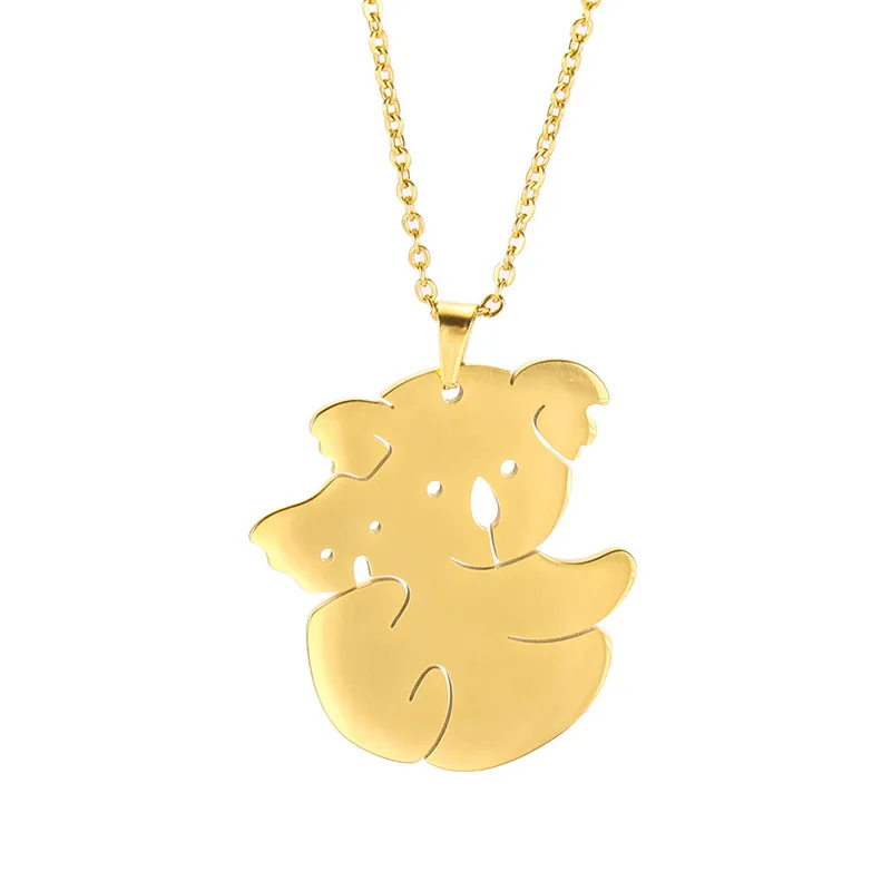 Cute Koala Necklace Women Gold Stainless Steel Gold Necklace Jewelry Trendy Animal Koala Pendant Necklaces Unisex Gift, Silver,gold
Cute Koala Necklace Women Gold Stainless Steel Gold Necklace Jewelry Trendy Animal Koala Pendant Necklaces Unisex Gift, Silver,gold