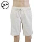 Finely processed white stretch stretch board men jogger track shorts