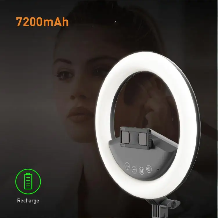 Multifunction Black 10 Inch 360 Rotating Led circle ring light 7200mAh Battery Powered Ring Selfie Light for Tiktok Youtube
Multifunction Black 10 Inch 360 Rotating Led circle ring light 7200mAh Battery Powered Ring Selfie Light for Tiktok Youtube