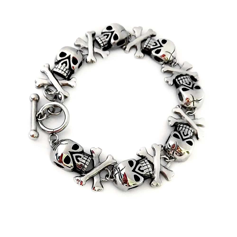 High Quality vintage North Europe Skull bangle titanium steel bracelet Men, Silver/gold
High Quality vintage North Europe Skull bangle titanium steel bracelet Men, Silver/gold