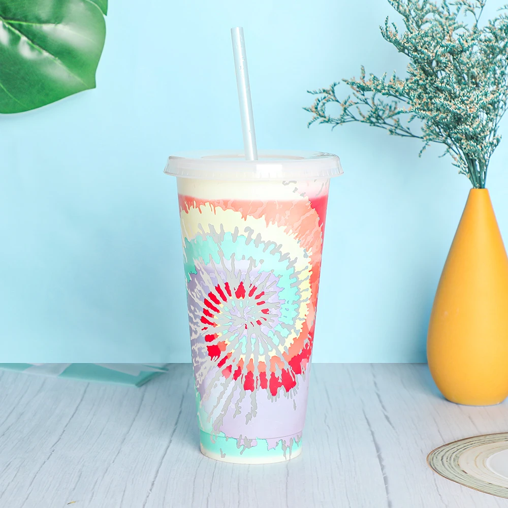 24oz Colour change sublimation mug wholesale custom reusable plastic tumbler cups with straw
24oz Colour change sublimation mug wholesale custom reusable plastic tumbler cups with straw