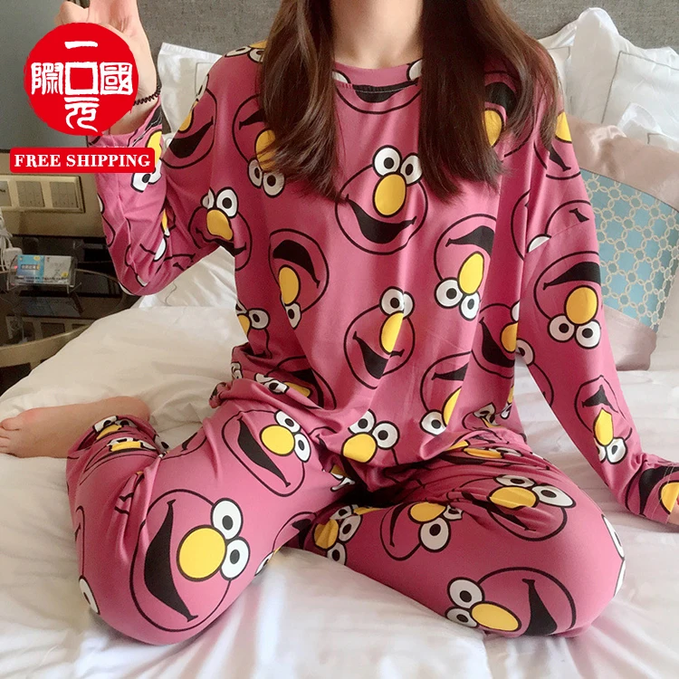 Women's Sleepwear two-piece spring and autumn sweet and cute student home service suit
Women's Sleepwear two-piece spring and autumn sweet and cute student home service suit