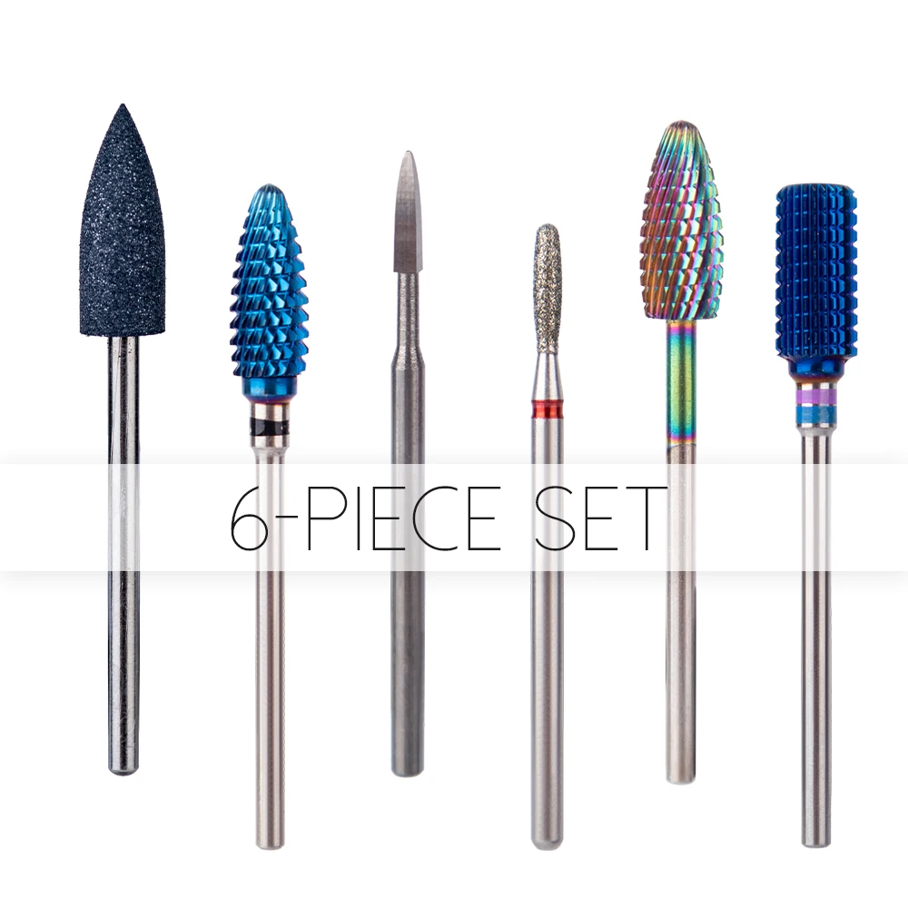 6Pcs Combined Milling Cutter 3/32" Carbide Nail Drill Bit Set For Manicure, 1white;pink;yellow;purple;blue;black
6Pcs Combined Milling Cutter 3/32" Carbide Nail Drill Bit Set For Manicure, 1white;pink;yellow;purple;blue;black