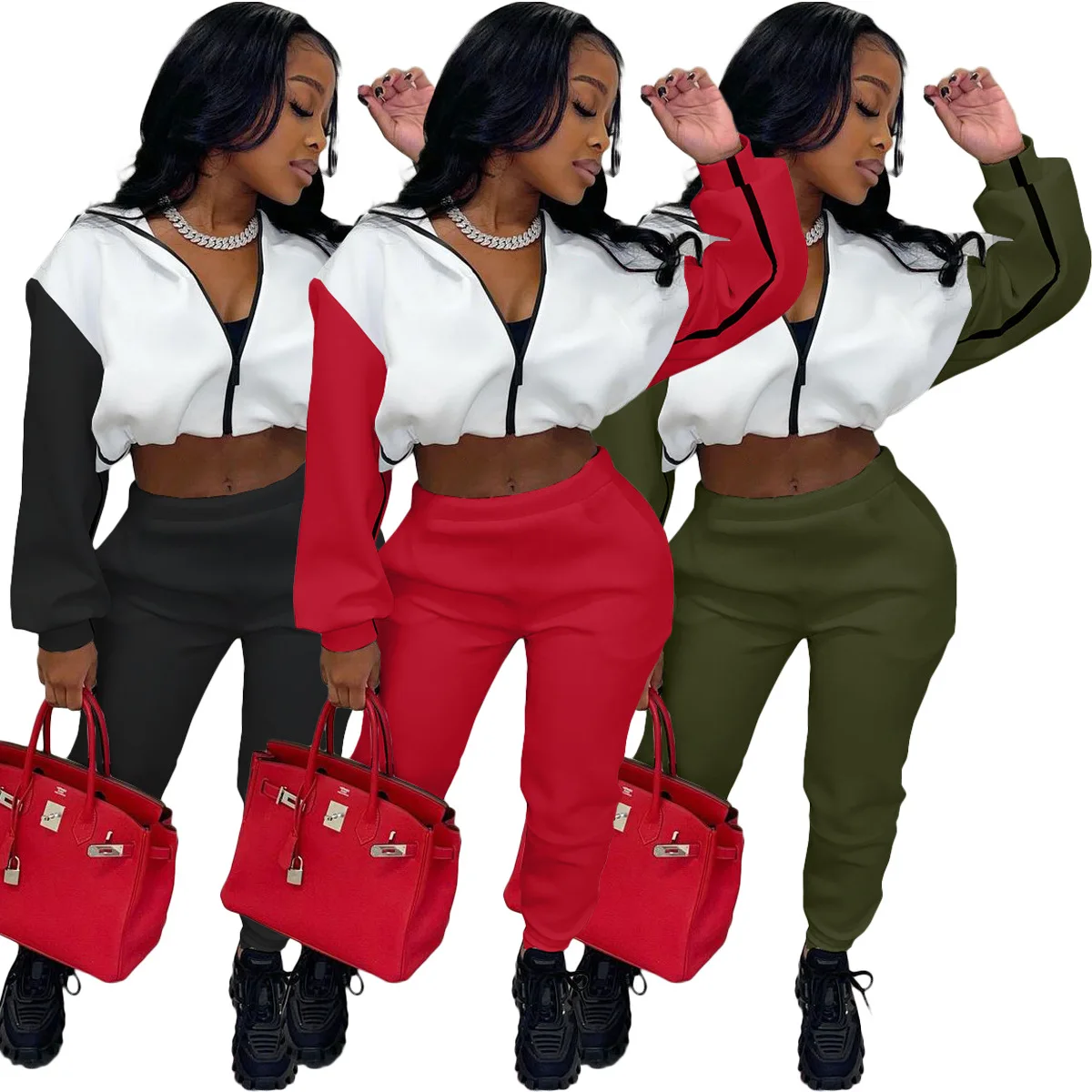 2021 custom top and long pants set plain 2 piece set sexy two piece pants set women clothing, Picture color
2021 custom top and long pants set plain 2 piece set sexy two piece pants set women clothing, Picture color