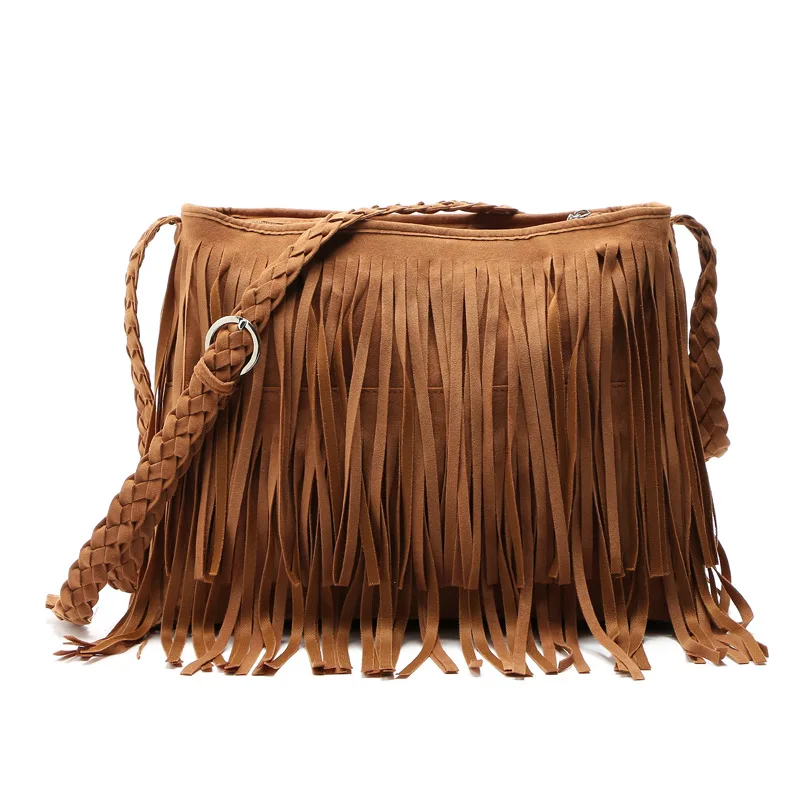 Hot Sale Women's Vintage Small Handbag Lint Tassel Shoulder Bag Faux Suede Leather Sling Bag
Hot Sale Women's Vintage Small Handbag Lint Tassel Shoulder Bag Faux Suede Leather Sling Bag