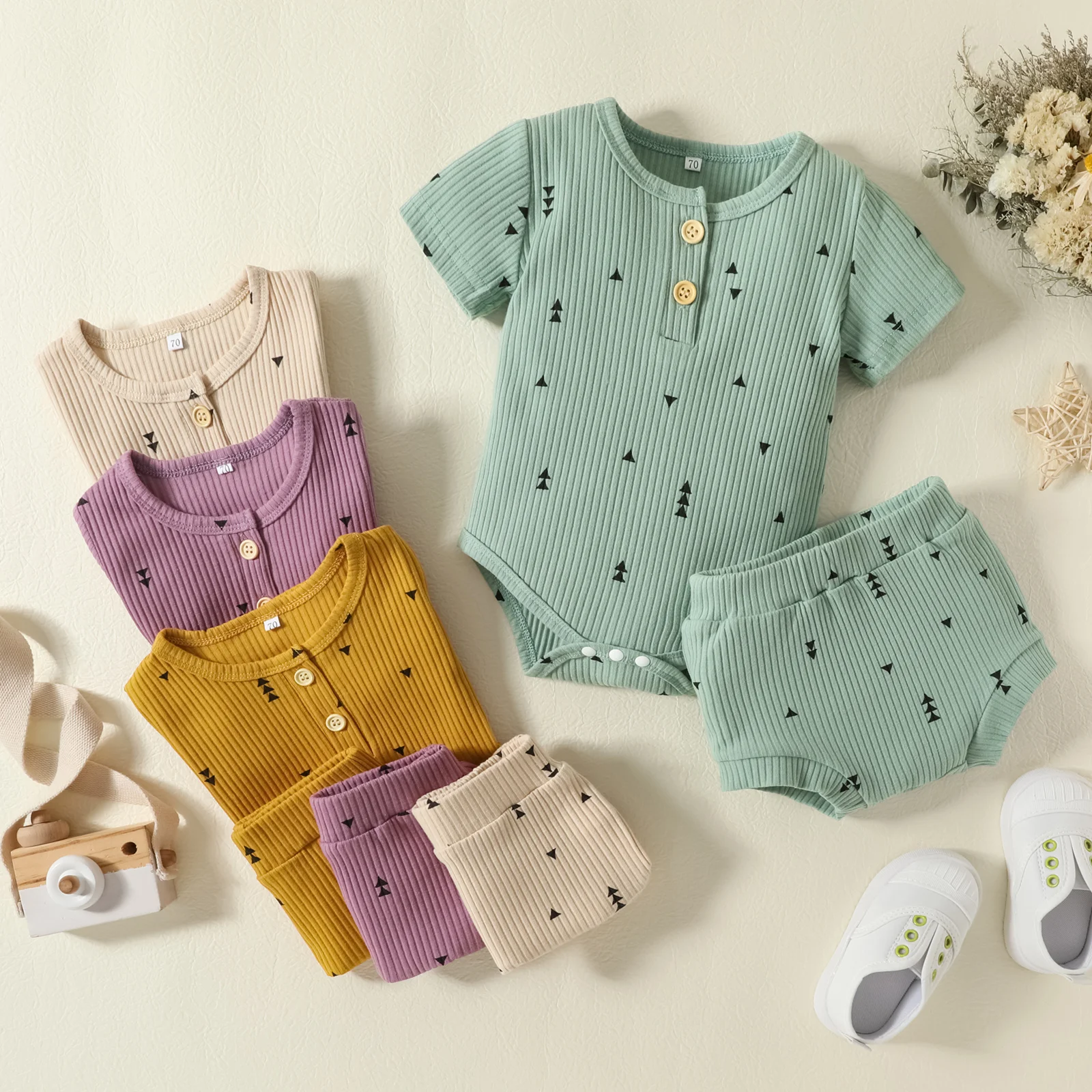 Summer Short Sleeve Romper Knitted Baby Clothes Set Toddler Infant Girls Wear Unisex Baby Rompers Sets
Summer Short Sleeve Romper Knitted Baby Clothes Set Toddler Infant Girls Wear Unisex Baby Rompers Sets