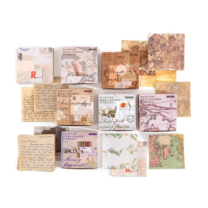 New Design 100pcs/pack Vintage Series Paper Momo Sticky Scrapbooking Notes Student Favor DIY Unique Gift Decoration 12models
New Design 100pcs/pack Vintage Series Paper Momo Sticky Scrapbooking Notes Student Favor DIY Unique Gift Decoration 12models