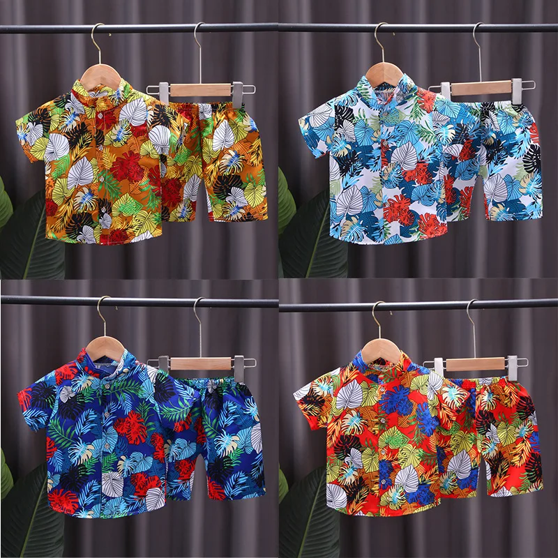 2021 Summer Kids Clothes Baby Boy Clothes Set Short Sleeve Shirt Collar Printed Holiday Style Shorts 2PCS Toddler Children Suits
2021 Summer Kids Clothes Baby Boy Clothes Set Short Sleeve Shirt Collar Printed Holiday Style Shorts 2PCS Toddler Children Suits