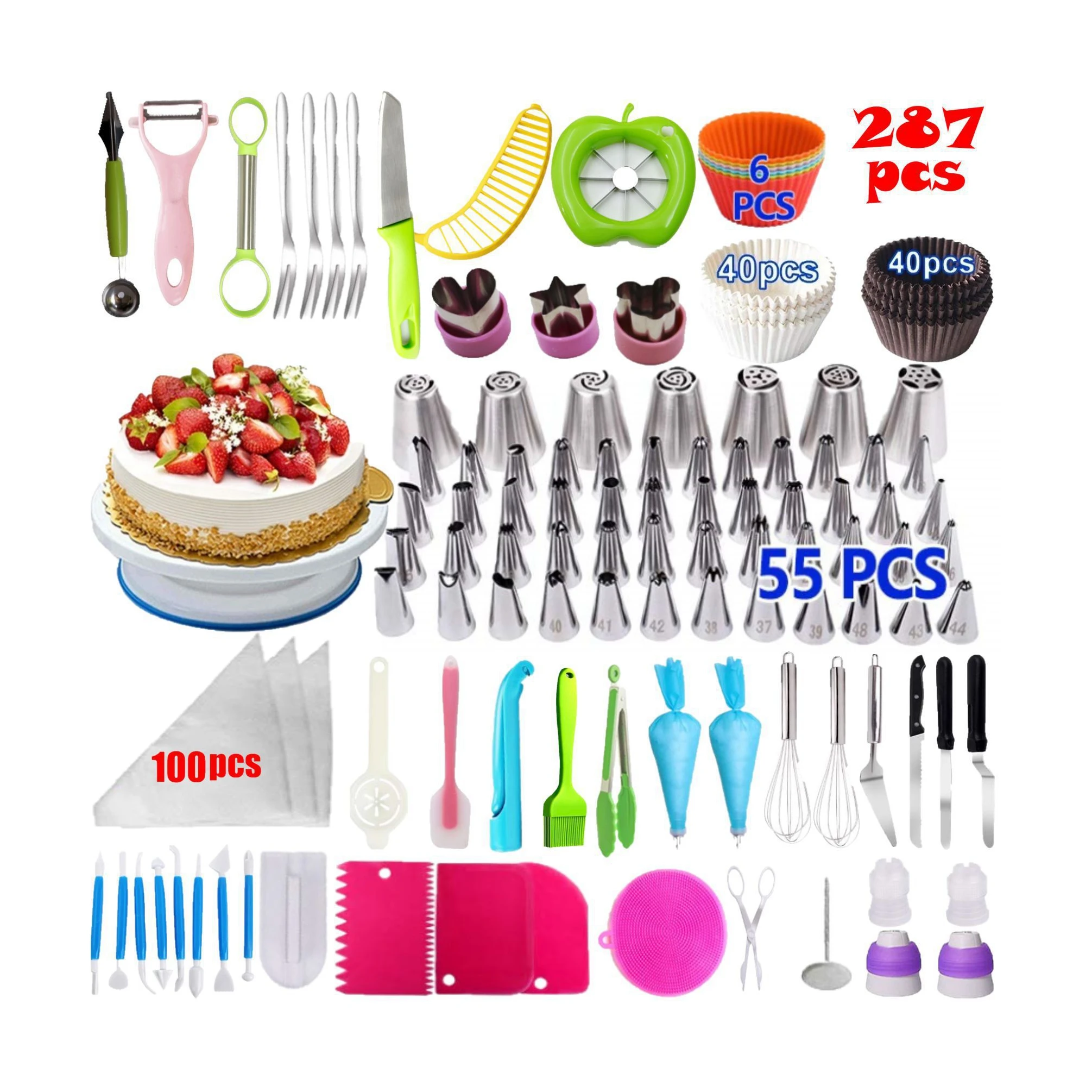 287pcs wholesale wilton cake tools cake decoration tools and cake accessories baking tools bakweare
287pcs wholesale wilton cake tools cake decoration tools and cake accessories baking tools bakweare