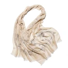 2019 Custom Newest Large Scarf Leaf print scarf cashmere lady