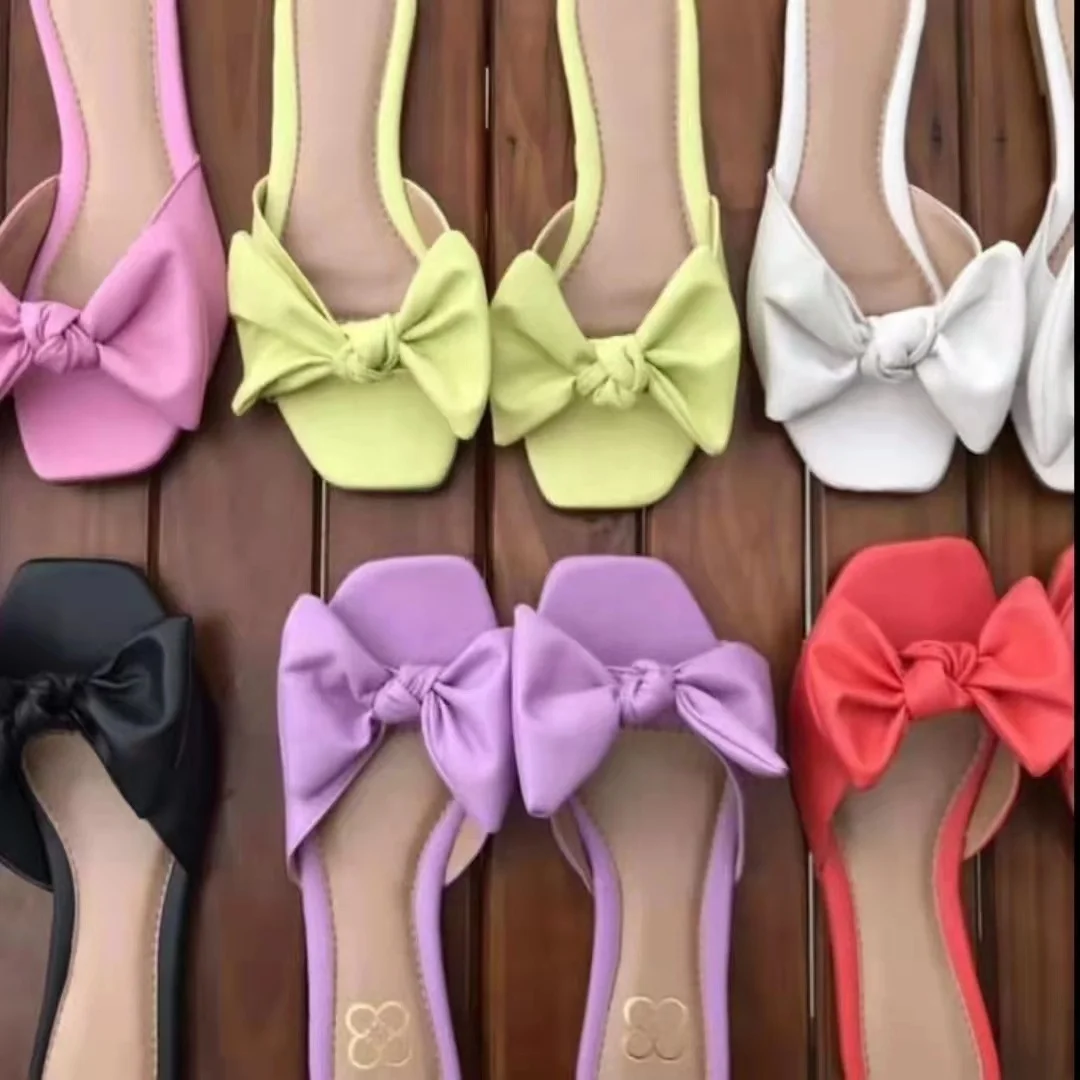 Spring New Fashion Bow Square Women's Sandals Low Heel Head Women's Sandals and Slippers Flat Slipper Casual Women's Shoes, Black / white / yellow / red / purple
Spring New Fashion Bow Square Women's Sandals Low Heel Head Women's Sandals and Slippers Flat Slipper Casual Women's Shoes, Black / white / yellow / red / purple