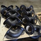 Elbow Bend Ductile Iron Pipe Fittings EN545 598 Ductile Iron Elbow Pipe Fitting Double Flange Bend
