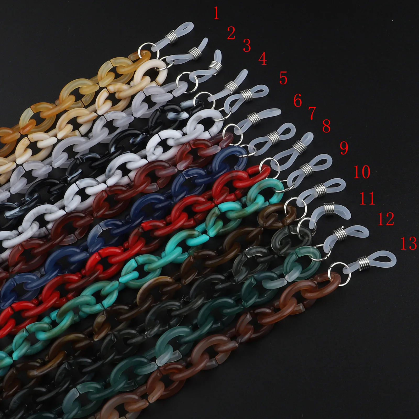 Trendy Multi Color Acrylic Women Sunglasses Chain Necklace Neck Holder Anti-Slip Double Color Resin Link Chain Glasses Lanyard, As picture
Trendy Multi Color Acrylic Women Sunglasses Chain Necklace Neck Holder Anti-Slip Double Color Resin Link Chain Glasses Lanyard, As picture