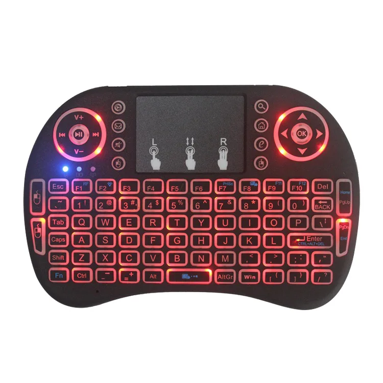 Wholesale 3 in 1 mutifunction 2.4G running lamp 7colors backlight 92keys toutchpad i8 Mini Wireless Keyboard, Black white
Wholesale 3 in 1 mutifunction 2.4G running lamp 7colors backlight 92keys toutchpad i8 Mini Wireless Keyboard, Black white