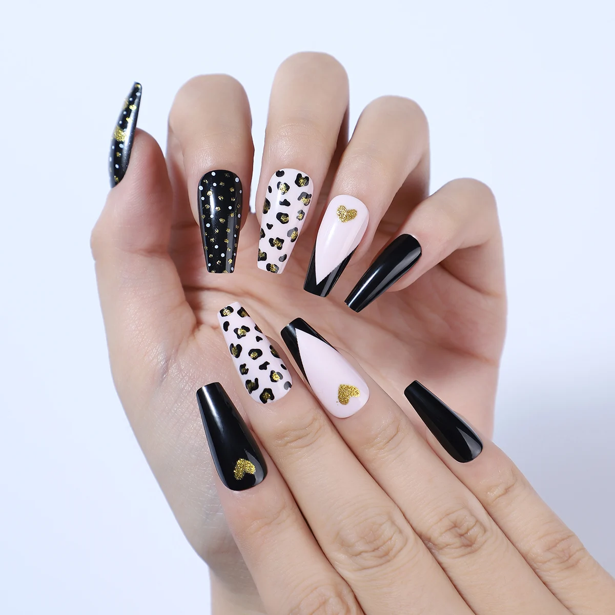 Best Selling Trendy Custom Luxury False Nails Elegant Black Coffin Nails Tips Acrylic DIY Hand Made Press On Nails Vendor
Best Selling Trendy Custom Luxury False Nails Elegant Black Coffin Nails Tips Acrylic DIY Hand Made Press On Nails Vendor