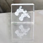Good Quality 3D Laser Crystal Engraving Cube for Violin Customized Image