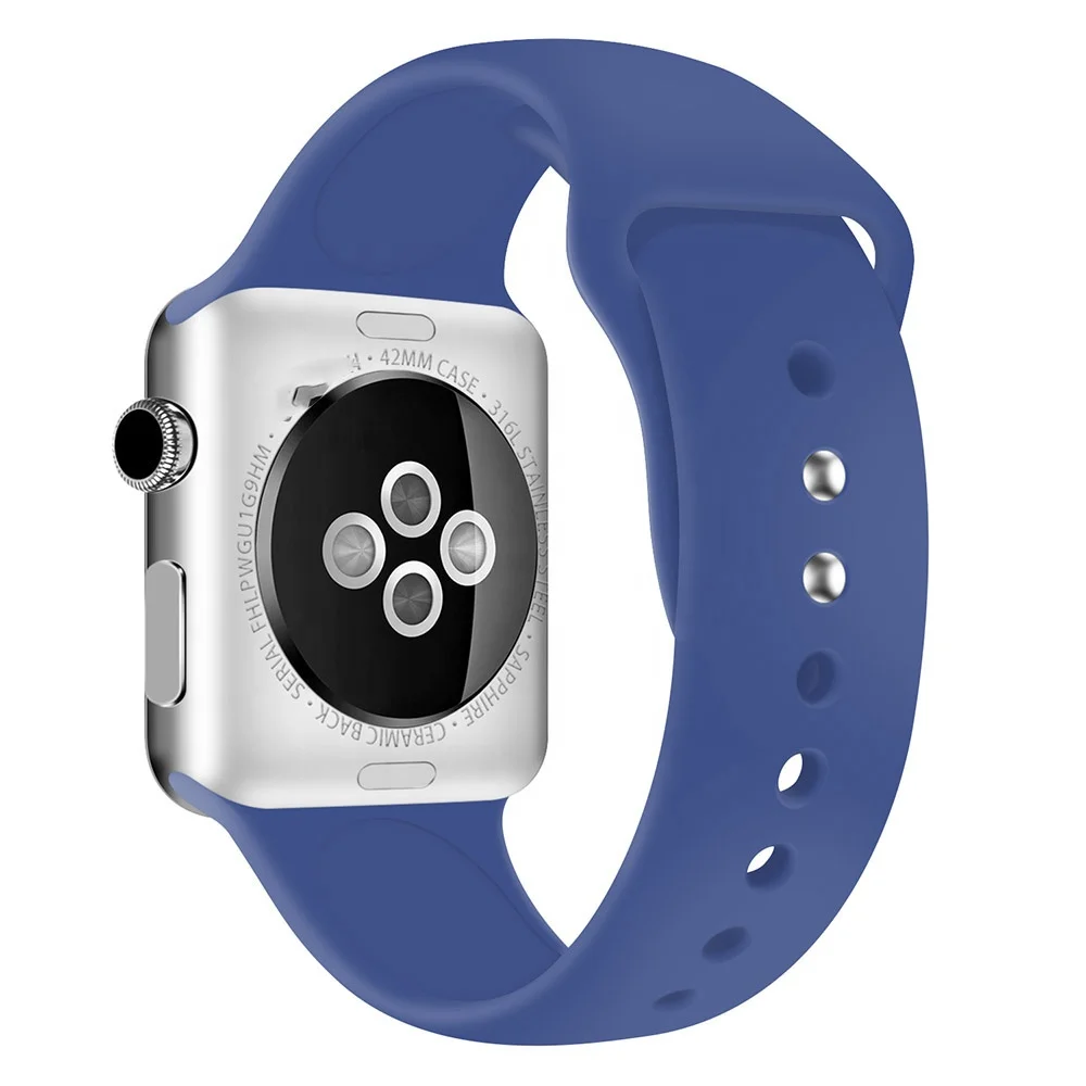 ShanHaiBreathable Silicone Sport Strap Replacement Wristband Bracelet for iWatch Apple Watch 38/40mm 42/44mm Series 1/2/3/4/5, Multi-color optional or customized
ShanHaiBreathable Silicone Sport Strap Replacement Wristband Bracelet for iWatch Apple Watch 38/40mm 42/44mm Series 1/2/3/4/5, Multi-color optional or customized