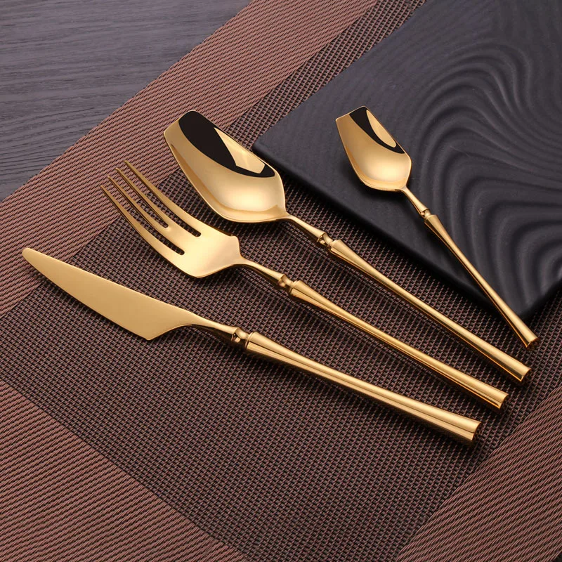 Royal family wholesale stainless steel portugal rose matte gold royal wedding gift cutlery knife and fork flatware titanium, Optional
Royal family wholesale stainless steel portugal rose matte gold royal wedding gift cutlery knife and fork flatware titanium, Optional
