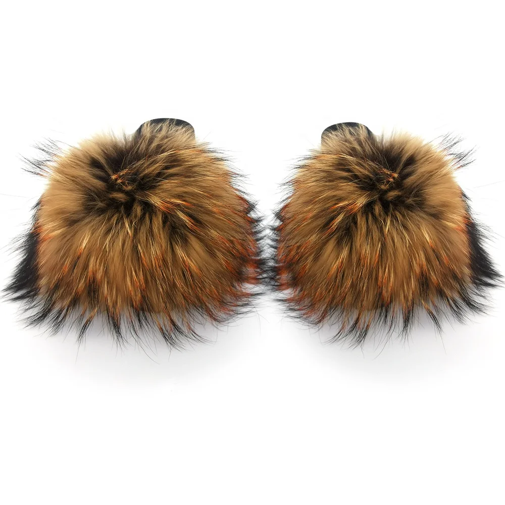 2021 Furry Ladies Slippers Designer Real Fur Sandals Wholesale Womens Custom Big Raccoon Fur Extra Fluffy Slides For Women, Natural brown or custom
2021 Furry Ladies Slippers Designer Real Fur Sandals Wholesale Womens Custom Big Raccoon Fur Extra Fluffy Slides For Women, Natural brown or custom