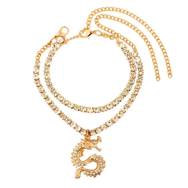 2021 New Gold Silver Color Rhinestone Dragon Shape Crystal Tennis Chain Anklet for Women
2021 New Gold Silver Color Rhinestone Dragon Shape Crystal Tennis Chain Anklet for Women