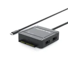 USB C to SATA Adapter TF/SD Card Reader Type C Hub 2 Ports Converter 3 IN 1 for 2.5/3.5 HDD Hard Drive Type C HUB