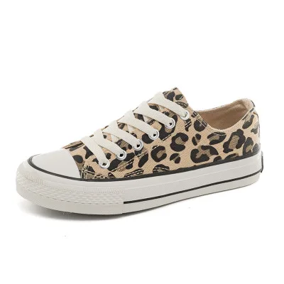 Women's Fashion Canvas Sneakers Leopard Print Low Cut Lace Up Canvas Shoes, 2 colors
Women's Fashion Canvas Sneakers Leopard Print Low Cut Lace Up Canvas Shoes, 2 colors