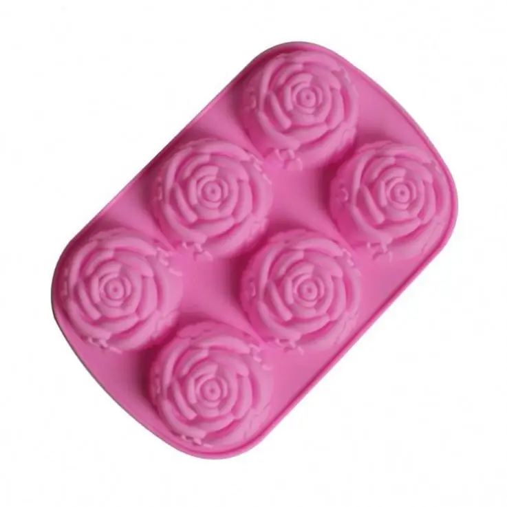 China Supplier High Quality Kitchen Accessories DIY Silicone Mold 6 Lattices 3D Rose Form Pastry Cake Pudding Jelly Molds, Pink
China Supplier High Quality Kitchen Accessories DIY Silicone Mold 6 Lattices 3D Rose Form Pastry Cake Pudding Jelly Molds, Pink