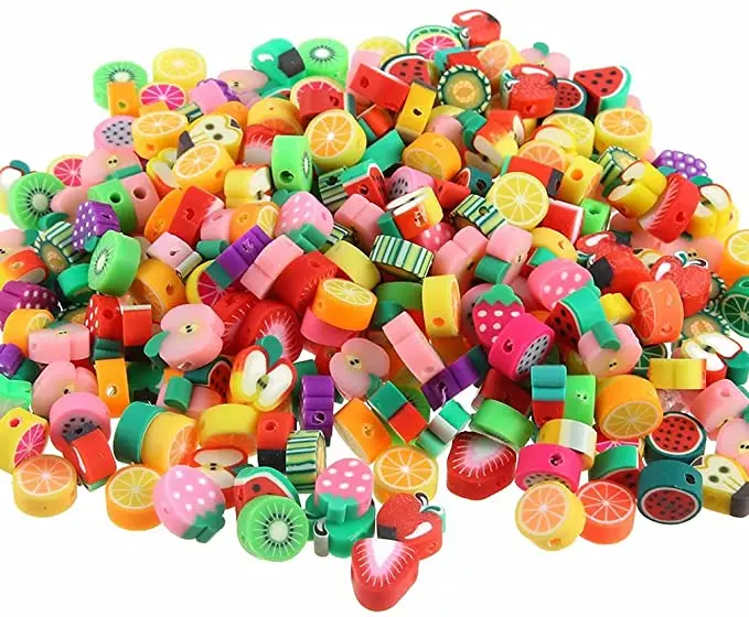 

Wholesale Colorful Mixed DIY Beads 100pcs  Polymer Clay Beads for Necklace Bracelet Jewelry Handmade Making Accessories, Mutilcolor