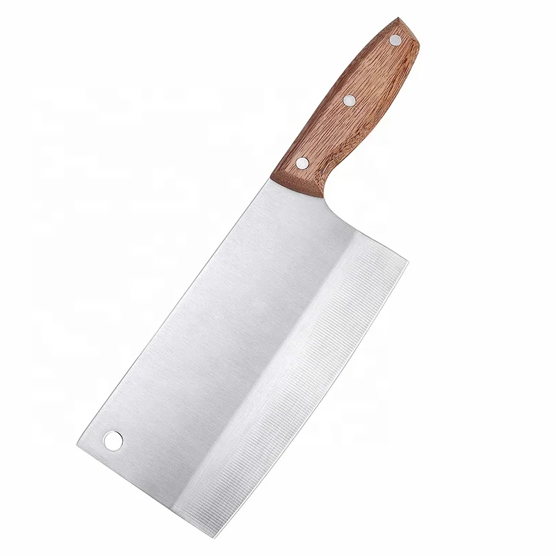 9 pulgadas de alta de acero inoxidable al carbono pesado vegetales y carne mango de madera de Damasco cuchillo de hoja