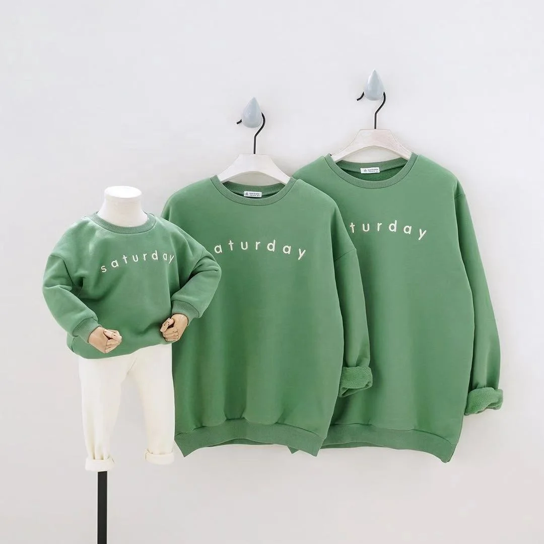 Green sweatshirt casual clothing pattern printing men women sweater dad mother and boy girl clothes family sweatshirt set
Green sweatshirt casual clothing pattern printing men women sweater dad mother and boy girl clothes family sweatshirt set