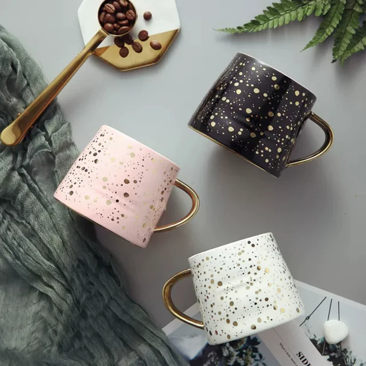 Wholesale European popular ceramic personalized fine porcelain mug with gold handle, Custom color
Wholesale European popular ceramic personalized fine porcelain mug with gold handle, Custom color