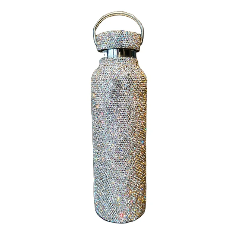 750ML Sparkling Vacuum Cup Insulated Rhinestone Vacuum Cup Stainless Steel Flask Bottle Drinking Kettle Vacuum Flask Cups, Silver
750ML Sparkling Vacuum Cup Insulated Rhinestone Vacuum Cup Stainless Steel Flask Bottle Drinking Kettle Vacuum Flask Cups, Silver