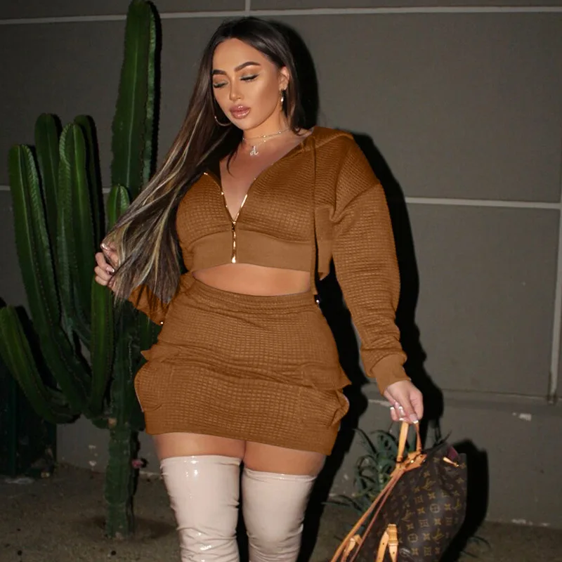 Yingchao 2021 Drop Shipping Fashion Fall 2 Piece Women Ladies Hooded Thicken Casual Crop And To Skirt Two Piece Set
Yingchao 2021 Drop Shipping Fashion Fall 2 Piece Women Ladies Hooded Thicken Casual Crop And To Skirt Two Piece Set
