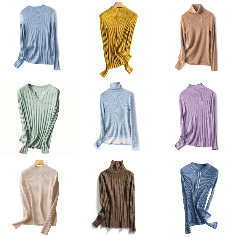 Women's Autumn Winter Fashion Casual Striped Long-sleeved Shirt T-shirt Bottoming Knit Shirt 
Women's Autumn Winter Fashion Casual Striped Long-sleeved Shirt T-shirt Bottoming Knit Shirt