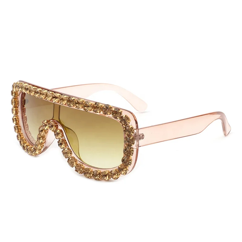 U.S. Warehouse Shipping Spot Oversized Diamond Designer Trendy One Piece Lens Sunglasses Frame Diamond Sun Glasses
U.S. Warehouse Shipping Spot Oversized Diamond Designer Trendy One Piece Lens Sunglasses Frame Diamond Sun Glasses