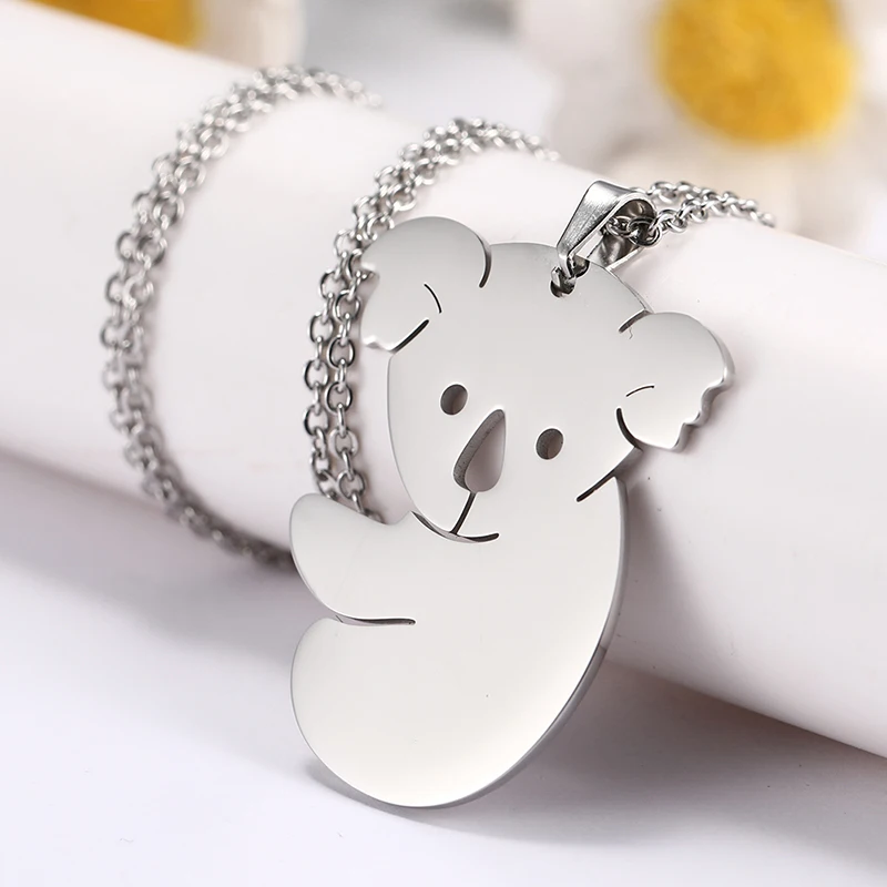 Customize Geometric Origami Koala Pendant Stainless Steel Animal Necklace for Gifts, Steel color,18k gold
Customize Geometric Origami Koala Pendant Stainless Steel Animal Necklace for Gifts, Steel color,18k gold