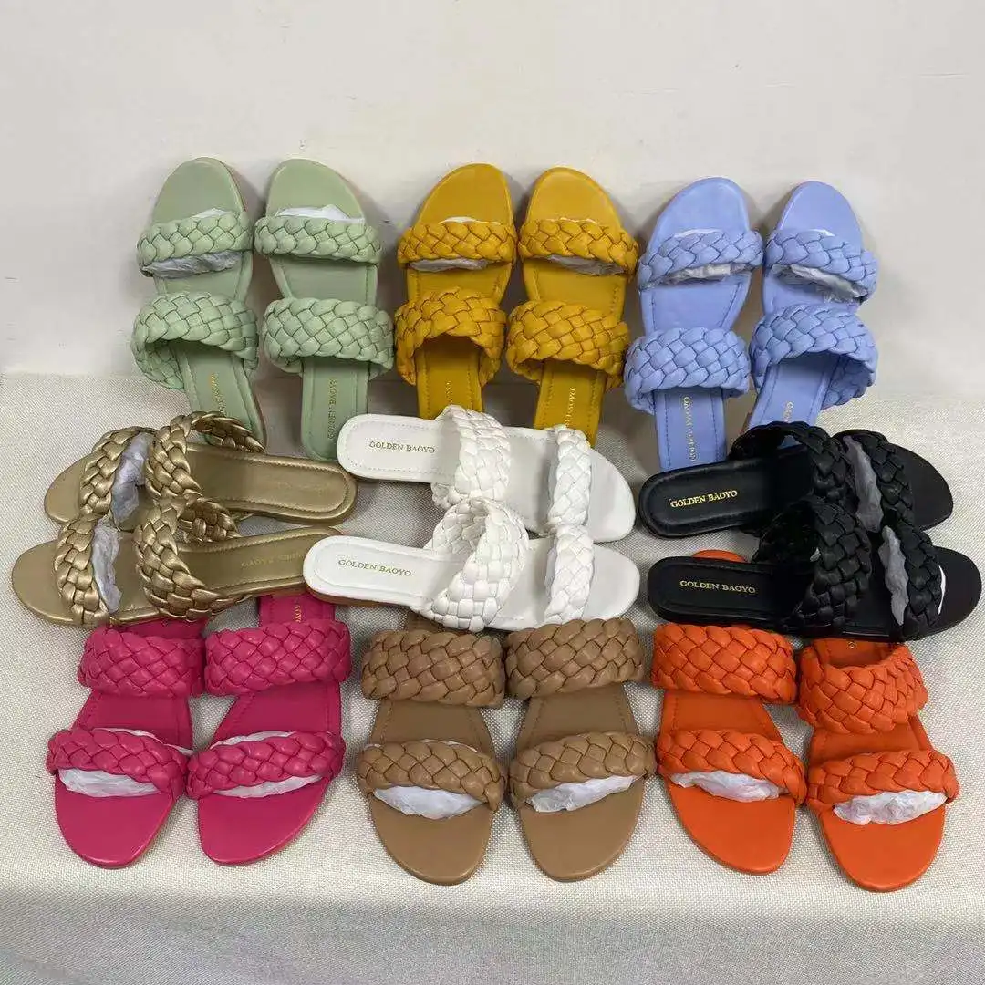 9Colors Fashion Weave Women Slipper Ladies Slides Shoes Summer Flat Heel Casual Open Toe Outdoor Beach Sandal Flip Flops
9Colors Fashion Weave Women Slipper Ladies Slides Shoes Summer Flat Heel Casual Open Toe Outdoor Beach Sandal Flip Flops