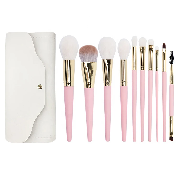 Hot Sale 10 Pcs Candy Pink Goat Hair Individual Wood Handle Loose Powder Blush Eye Makeup Brush Set
Hot Sale 10 Pcs Candy Pink Goat Hair Individual Wood Handle Loose Powder Blush Eye Makeup Brush Set