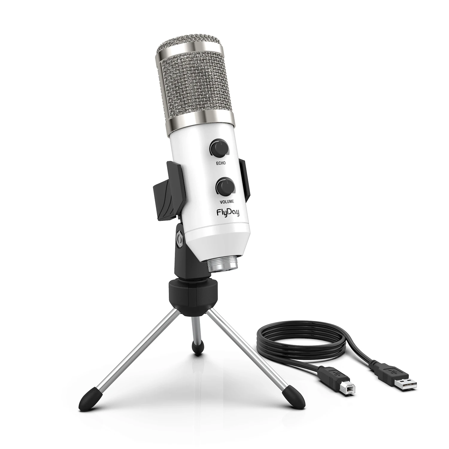 Flyday K056A Studio Condenser Professional Microphone For PC With Tripod Stand Echo knob Gaming Mic stand, Black
Flyday K056A Studio Condenser Professional Microphone For PC With Tripod Stand Echo knob Gaming Mic stand, Black
