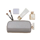 Luxury custom printed ziplock wash cosmetic bag vegan PU leather men womens toilet bag