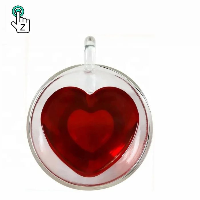 Hot Sale Clear Gift Double Wall Resistant Tea Beer glasses Coffee Cup Transparent Heart Shaped Glass Mug
Hot Sale Clear Gift Double Wall Resistant Tea Beer glasses Coffee Cup Transparent Heart Shaped Glass Mug