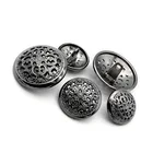 Shiny gold design brass metal shank buttons for men's shirt