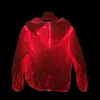 fashional luminous jackets, glowing clothes, colorful fiber optic hooded vests,