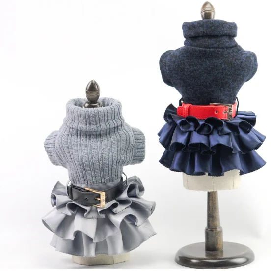 Winter Warm Dog Sweater Shirt Dress Tutu Skirt For Chihuahua Pet Knitted Coat Jacket Clothes Small Medium Dog Girls, Grey, navy blue
Winter Warm Dog Sweater Shirt Dress Tutu Skirt For Chihuahua Pet Knitted Coat Jacket Clothes Small Medium Dog Girls, Grey, navy blue