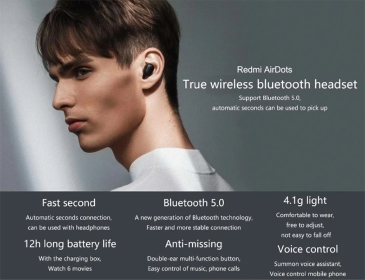 Long Standby Time For Redmi AirDots for mi earphone 12H Long Battery Life for xiaomi earphone - ANKUX.COM