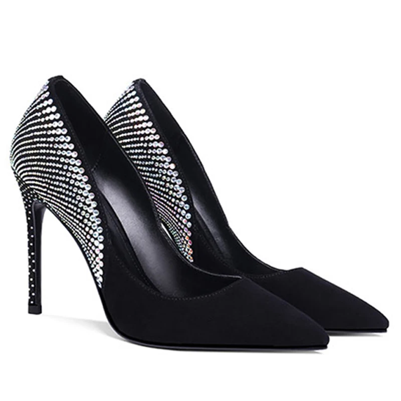 High Heel Stiletto Women's Pumps Suede Leather Crystal Ladies women Sexy Shoes Heels For Lady
High Heel Stiletto Women's Pumps Suede Leather Crystal Ladies women Sexy Shoes Heels For Lady
