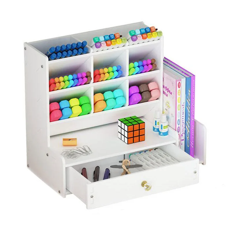 Plastic Brush Pot for Desktop Pen Storage Organizers for Office Decor Accessories with Book Rack
Plastic Brush Pot for Desktop Pen Storage Organizers for Office Decor Accessories with Book Rack