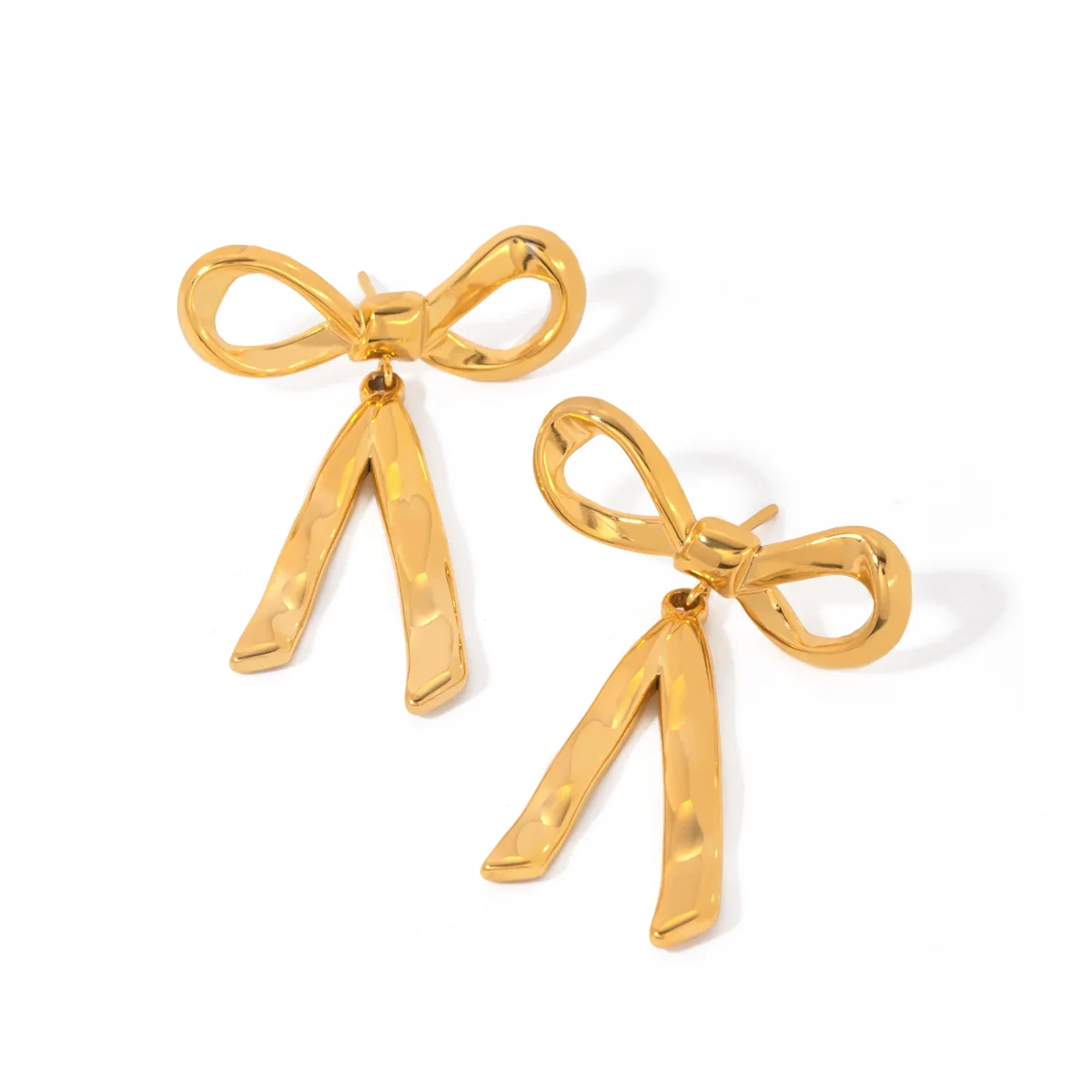 J&D Modern Designer Bow Style Stainless steel Earrings Gold Plated Jewelry Women Bow Pendant Earrings
J&D Modern Designer Bow Style Stainless steel Earrings Gold Plated Jewelry Women Bow Pendant Earrings