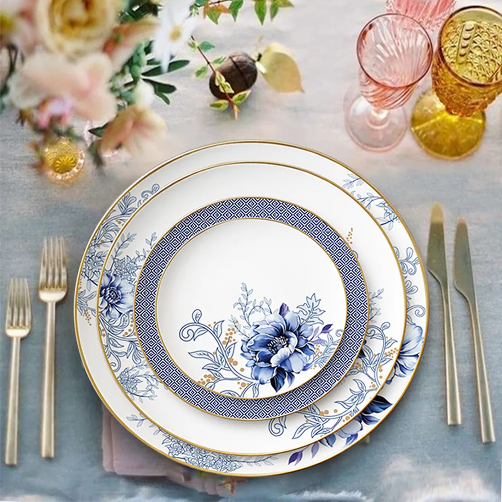 simple round dining plates ceramic tableware set gift customization plates nordic home, As picture
simple round dining plates ceramic tableware set gift customization plates nordic home, As picture